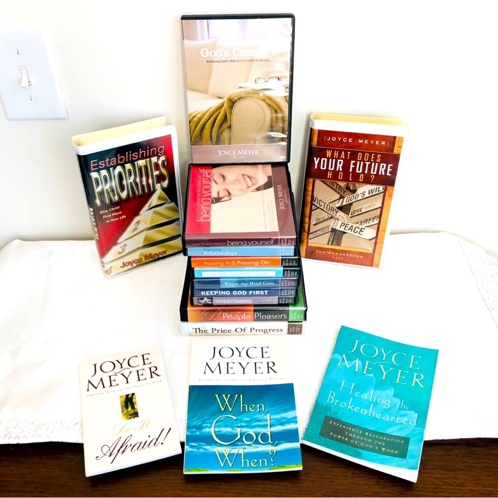$15 SALE! 15pc Joyce Meyer Learning CD DVD Booklets Lot Set